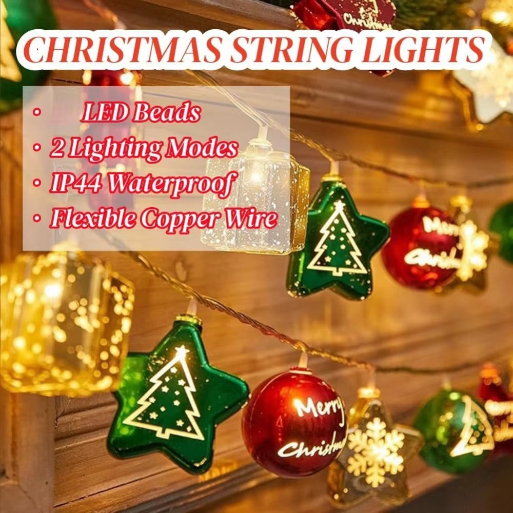 Enchanting Battery Operated LED Christmas String Lights - 5Ft/10Ft Twinkle Lights with 2 Modes - Waterproof Holiday Decor for Trees and Parties