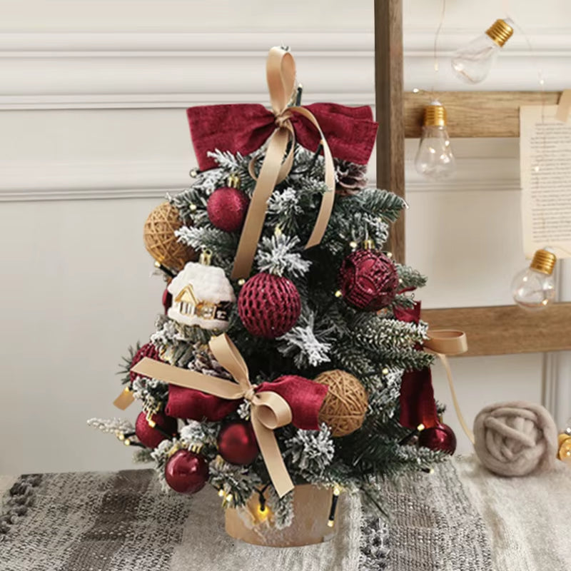 Charming DIY Mini Christmas Trees - Perfect 45/60CM Desktop Ornaments for Festive Window Decor!