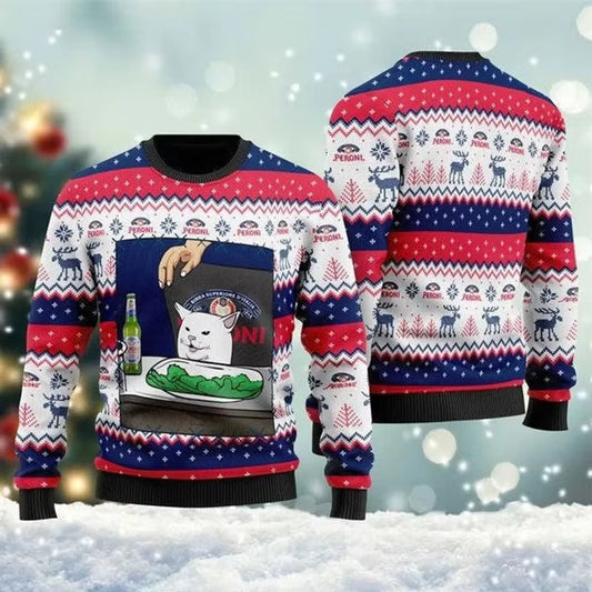 2026 3D Funny Ugly Christmas Sweaters - Festive Green Jumpers for Holiday Parties and Birthdays