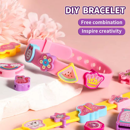 Creative Cartoon Bracelet Making Kit - Fun DIY Jewelry Craft for Kids, Perfect Birthday & Christmas Gift!