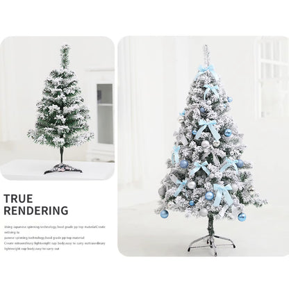 Exquisite 60Cm Blue Flocked Cedar Christmas Tree - Perfect for Holiday Decor & Shopping Mall Displays