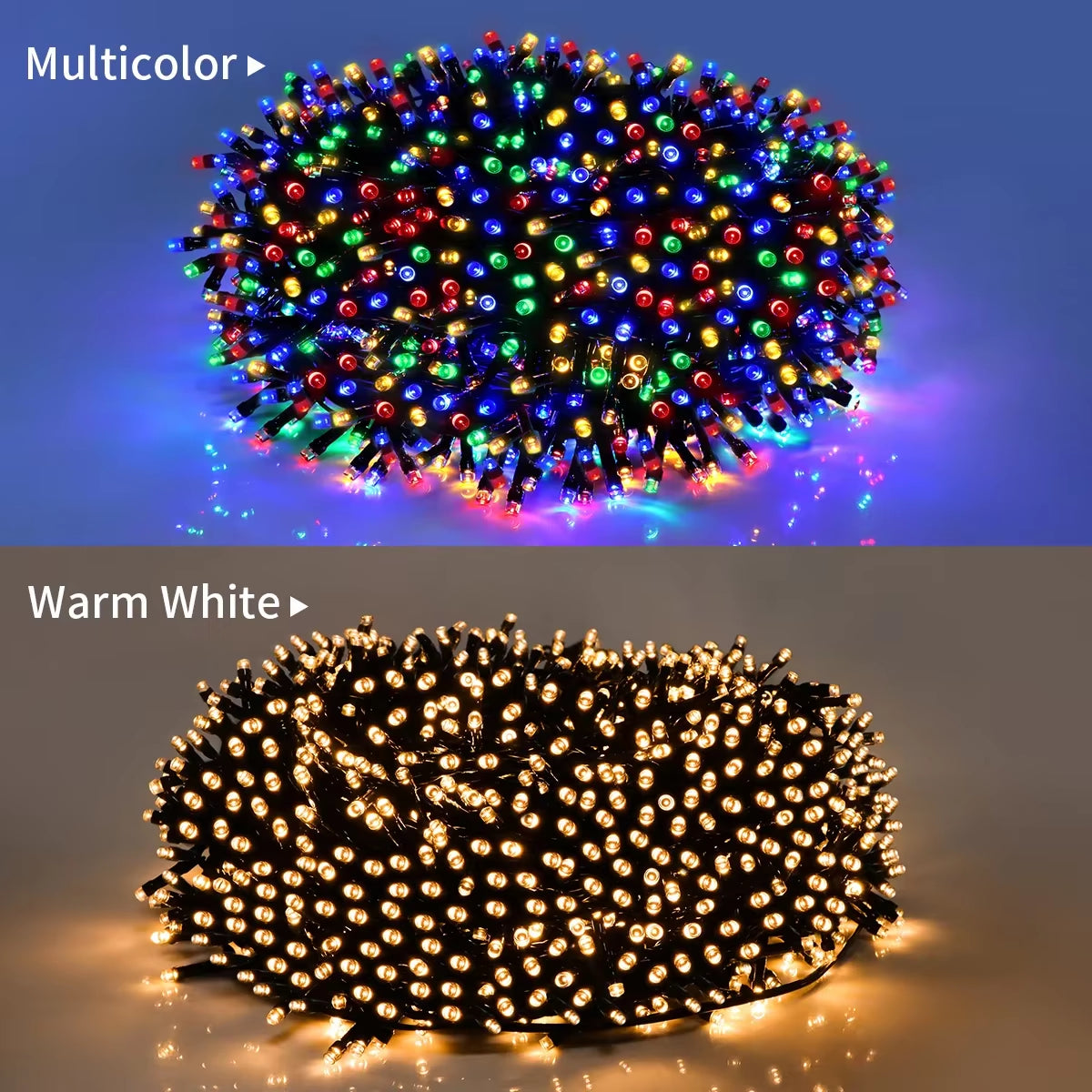 Twinkle Star LED String Lights - 100M/50M Waterproof with 8 Lighting Modes for Outdoor Garden, Lawn & Christmas Decor