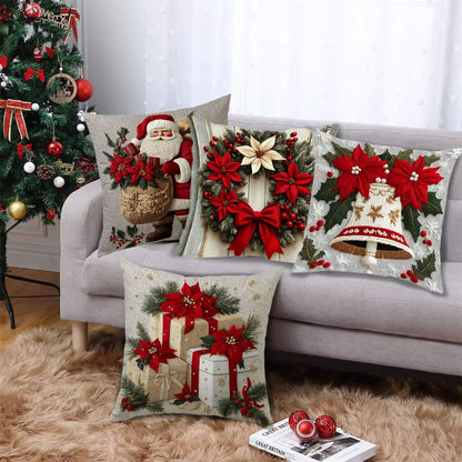 Festive 45Cm Cartoon Santa Claus Pillowcase - Perfect Xmas Gift & Cozy Sofa Cushion Cover