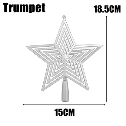 Dazzling Gold Multi-Layered Star Christmas Tree Topper - Shatterproof Holiday Ornament