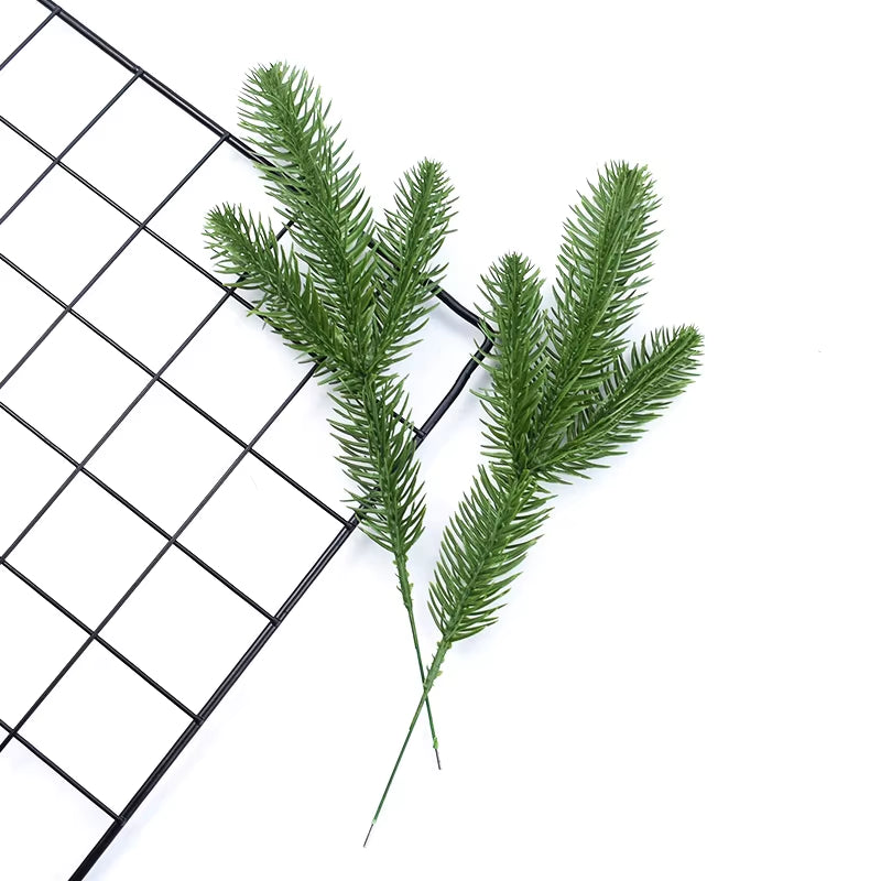 Vibrant Green Artificial Leaves - 5/10 Pcs for Wedding, Home Decor, and DIY Christmas Decorations