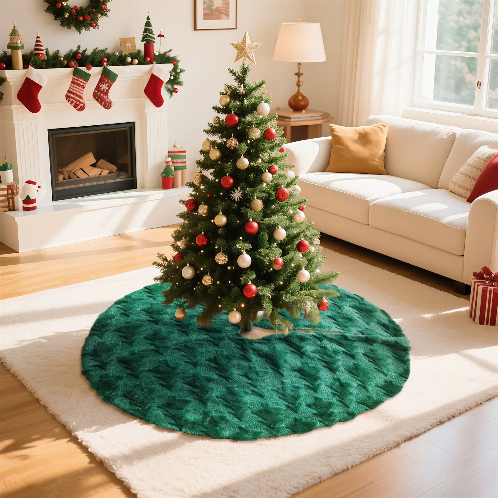 Creative Christmas Tree Skirt - High-Quality Foot Carpet for Festive Home Decor - Perfect for New Year Celebrations!