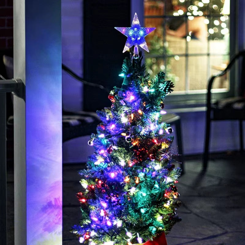 Illuminate Your Christmas: 15Cm LED Star Tree Topper for a Magical Holiday Decor
