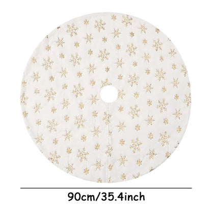 Luxurious White Faux Fur Christmas Tree Skirt - 78/90/122Cm Plush Holiday Decoration for 2023 Navidad Home Decor