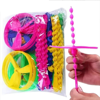 Colorful Bamboo Dragonfly Flying Toys - 20 Set Bag for Kids' Birthday Parties, School Goodie Filler & Party Favors