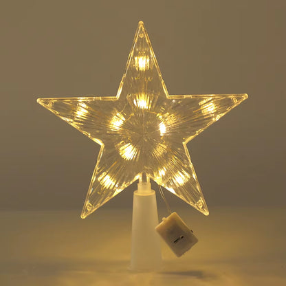 Illuminate Your Christmas: 15Cm LED Star Tree Topper for a Magical Holiday Decor