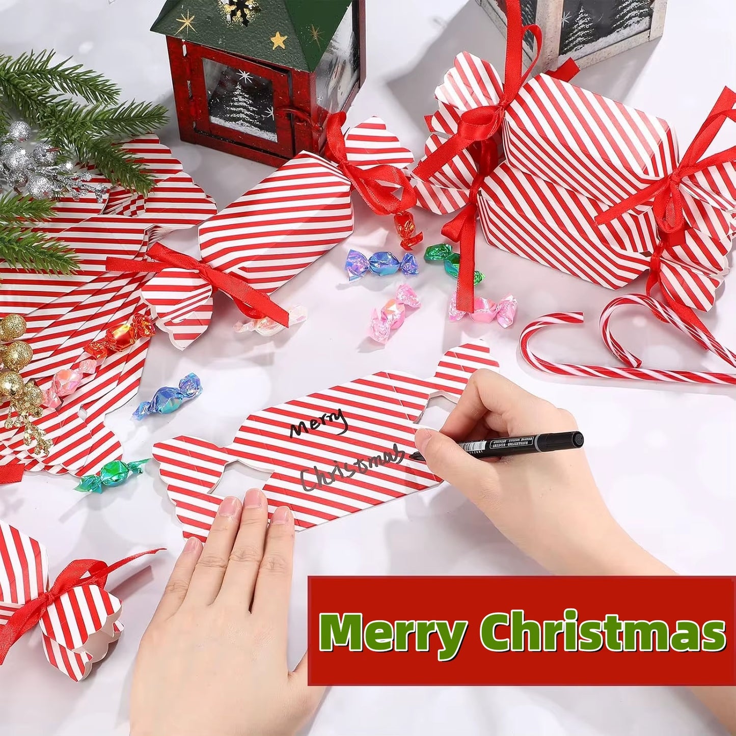 Festive DIY Candy Box for Christmas - Perfect for Sweets, Chocolates, and Cookies! Ideal Party Gift & Wedding Decoration!