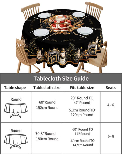 Festive Waterproof Christmas Tablecloth - Perfect for Holiday Decor & Party Supplies, Bulk Wholesale Available!