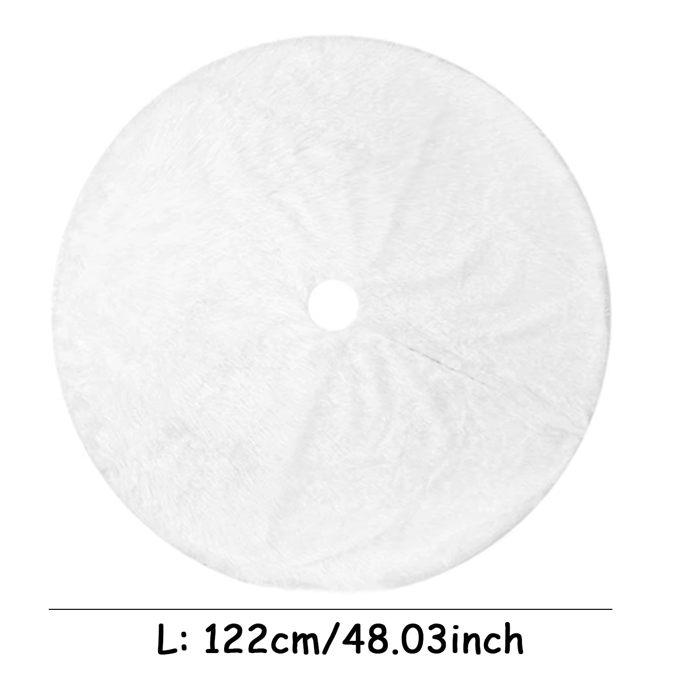 Luxurious White Faux Fur Christmas Tree Skirt - 78/90/122Cm Plush Holiday Decoration for 2023 Navidad Home Decor
