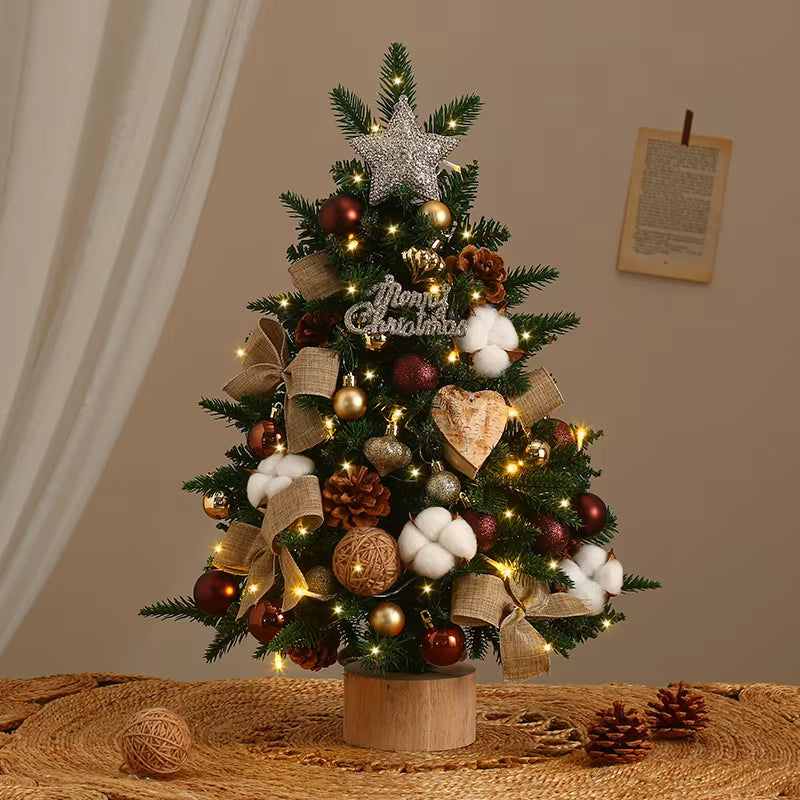 Charming DIY Mini Christmas Trees - Perfect 45/60CM Desktop Ornaments for Festive Window Decor!