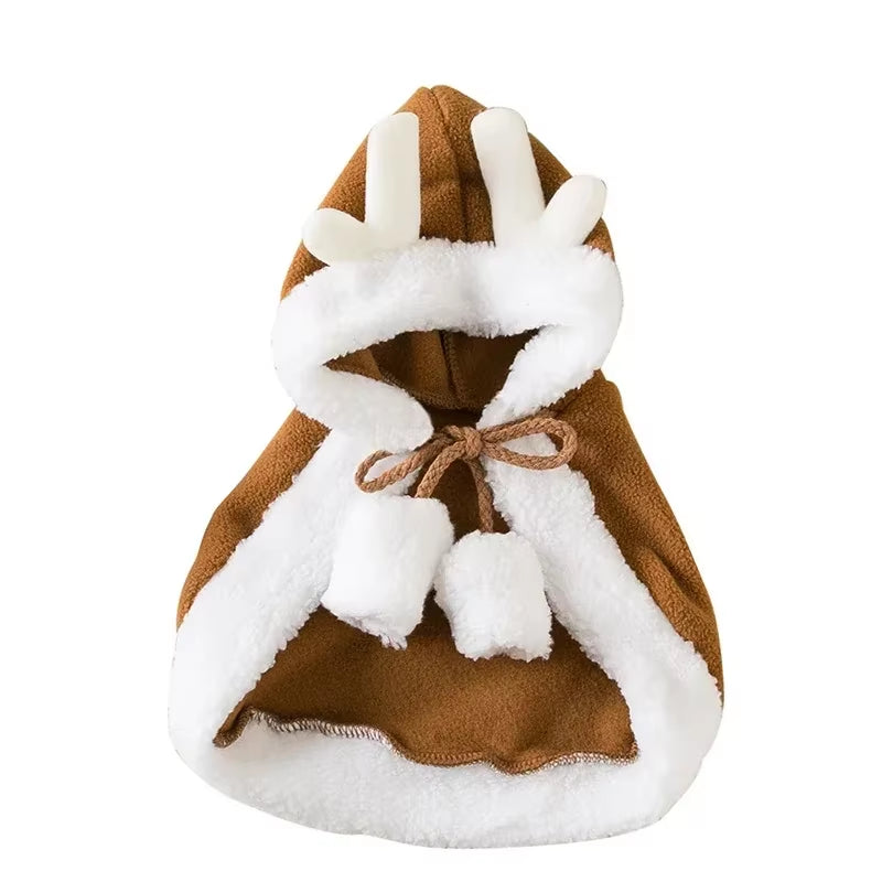 Adorable Santa Cat Costume - Festive Cape & Scarf for Dogs and Cats - Perfect Christmas Dress-Up Prop!