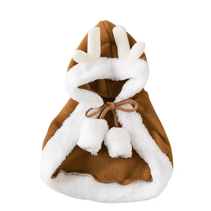 Adorable Santa Cat Costume - Festive Cape & Scarf for Dogs and Cats - Perfect Christmas Dress-Up Prop!