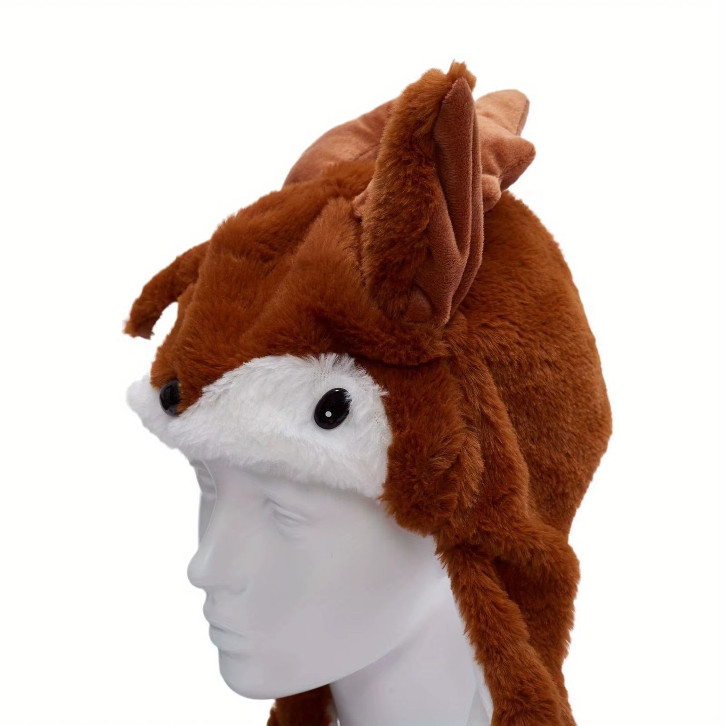 Festive Moving Ears Santa Hat with Reindeer Pinch Airbag - Fun Headband Decoration for Christmas!