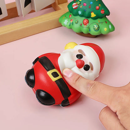 Festive Christmas Squishy Stress Reliever Toy - Santa Claus & Reindeer Slow Rebound Squeeze for Holiday Fun & Stocking Stuffers!
