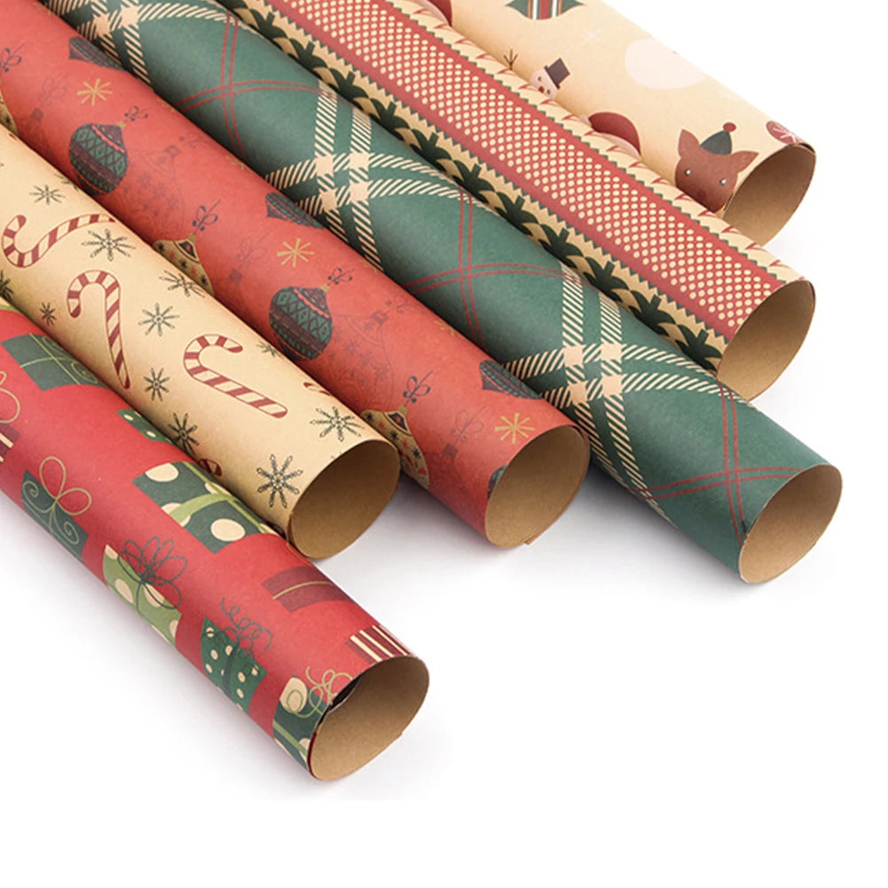 Retro Kraft DIY Wrapping Paper – Perfect for Parties, Birthdays, Weddings, and Christmas Gifts!
