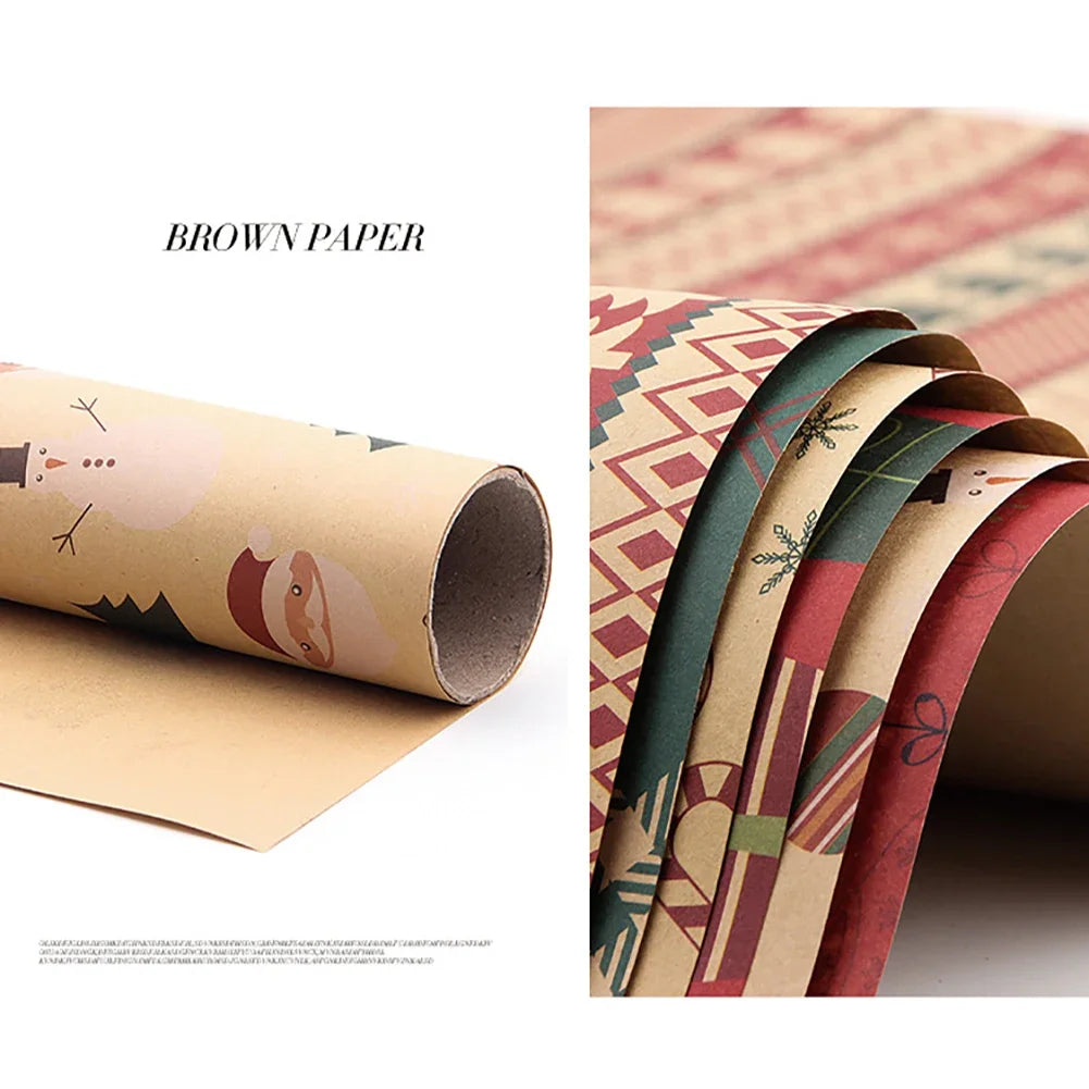 Retro Kraft DIY Wrapping Paper – Perfect for Parties, Birthdays, Weddings, and Christmas Gifts!