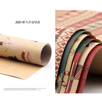 Retro Kraft DIY Wrapping Paper – Perfect for Parties, Birthdays, Weddings, and Christmas Gifts!