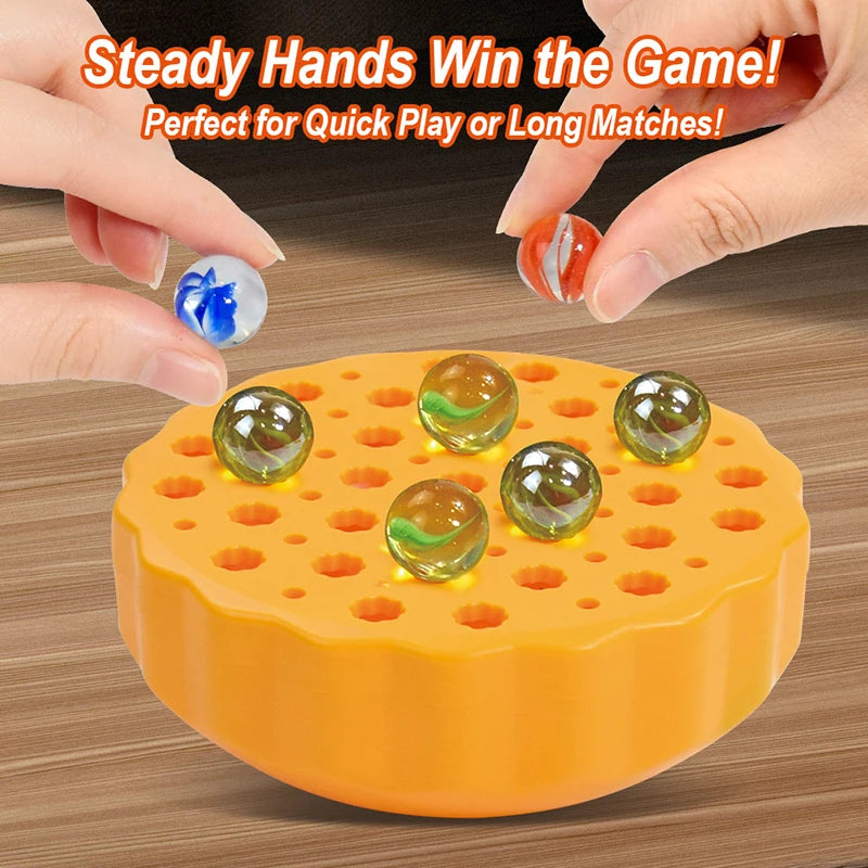 Kid's Marble Balance Board Game - Fun Wobble Stacking Challenge for Social and Logical Thinking!