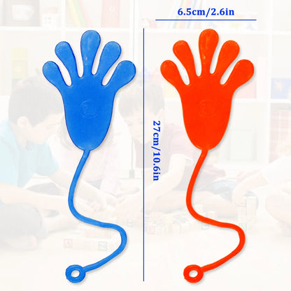 12Pcs Stretchy Sticky Hands - Fun TPR Jelly Toys for Parties, Favors & Stocking Stuffers!