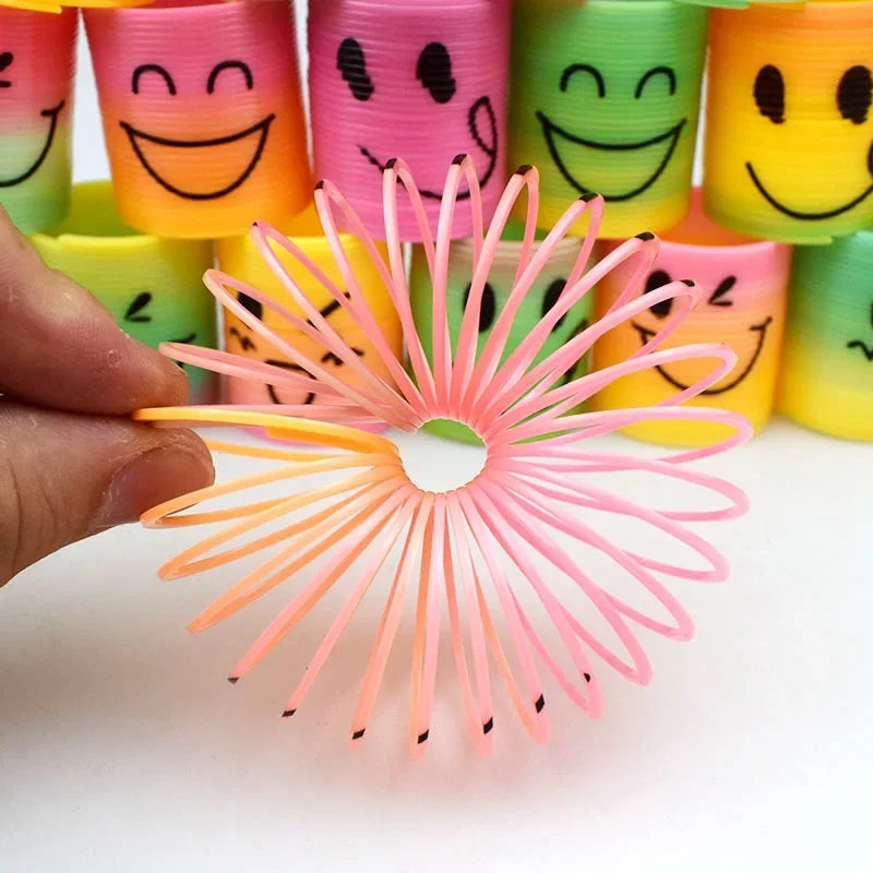 12PCS Mini Rainbow Magic Springs - Fun Flexible Toys for Kids' Birthday Party Favors, Pinata Fillers & Guest Giveaways