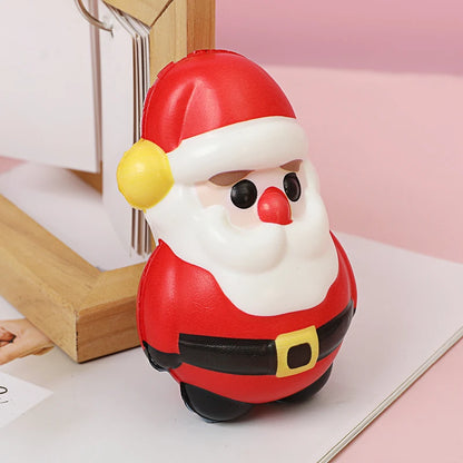Festive Christmas Squishy Stress Reliever Toy - Santa Claus & Reindeer Slow Rebound Squeeze for Holiday Fun & Stocking Stuffers!