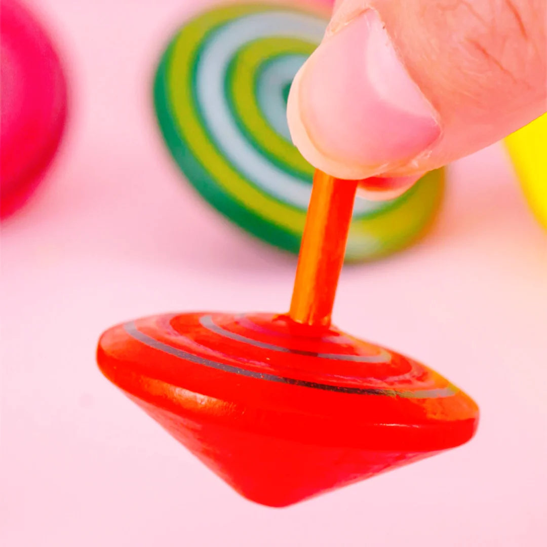 Colorful Wooden Spinning Tops - Perfect Party Favors & Classroom Rewards for Kids! 12-36 Pcs Set