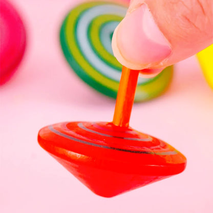 Colorful Wooden Spinning Tops - Perfect Party Favors & Classroom Rewards for Kids! 12-36 Pcs Set