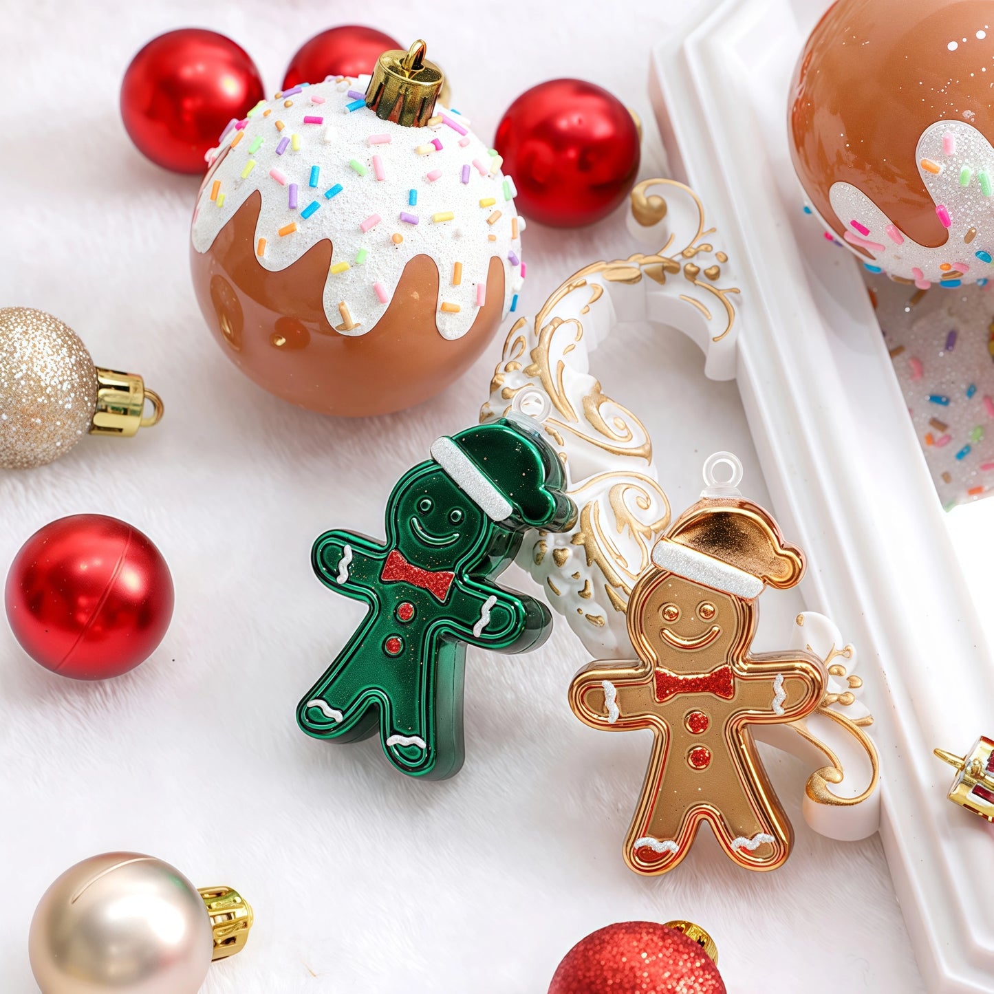 6Cm Snowflake Christmas Ball Ornament Set - Festive Tree Hanging Decor for Home & New Year Celebrations!