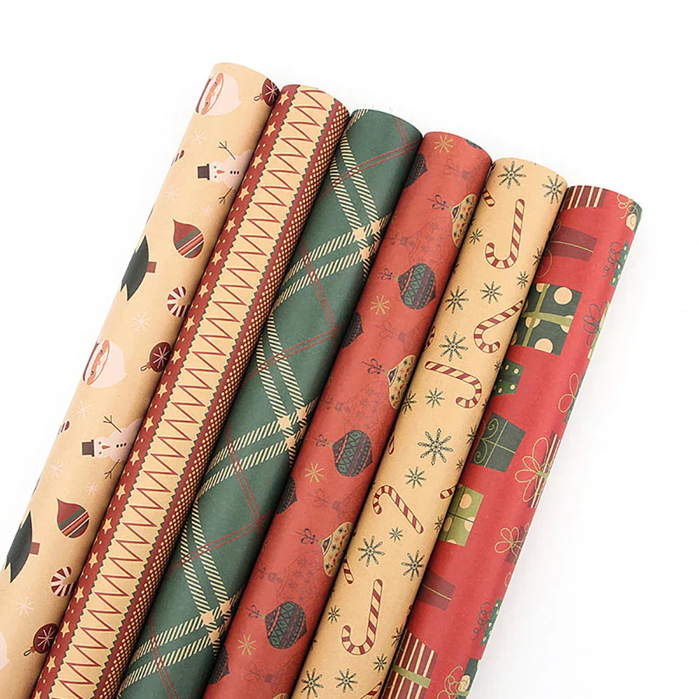 Retro Kraft DIY Wrapping Paper – Perfect for Parties, Birthdays, Weddings, and Christmas Gifts!