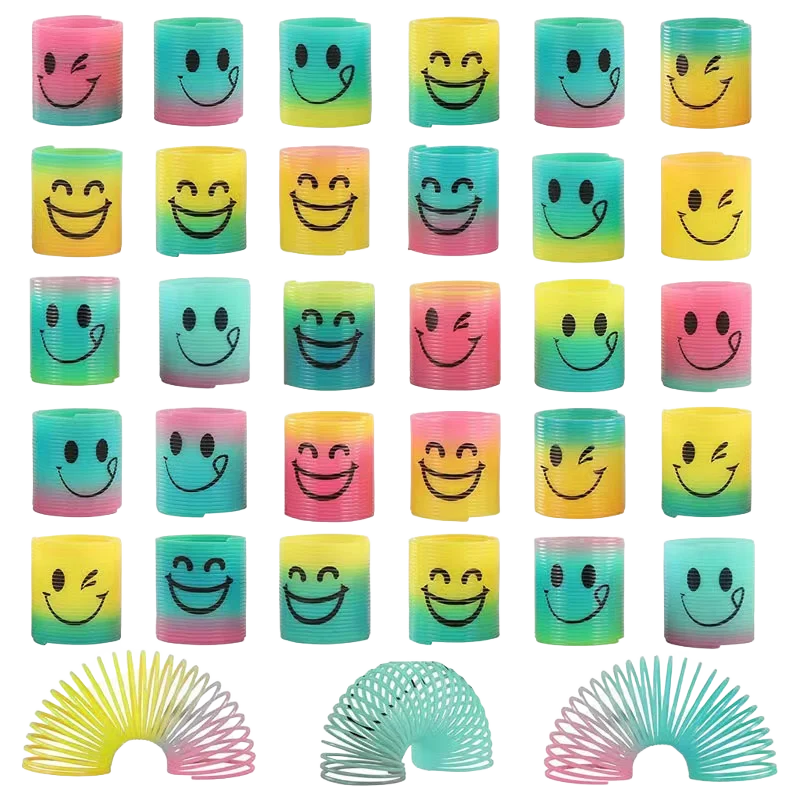 12PCS Mini Rainbow Magic Springs - Fun Flexible Toys for Kids' Birthday Party Favors, Pinata Fillers & Guest Giveaways