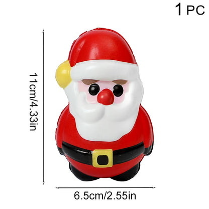 Festive Christmas Squishy Stress Reliever Toy - Santa Claus & Reindeer Slow Rebound Squeeze for Holiday Fun & Stocking Stuffers!