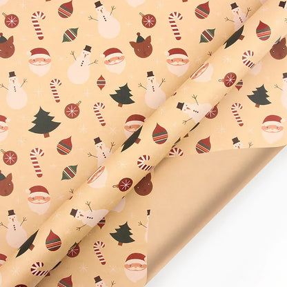 Retro Kraft DIY Wrapping Paper – Perfect for Parties, Birthdays, Weddings, and Christmas Gifts!