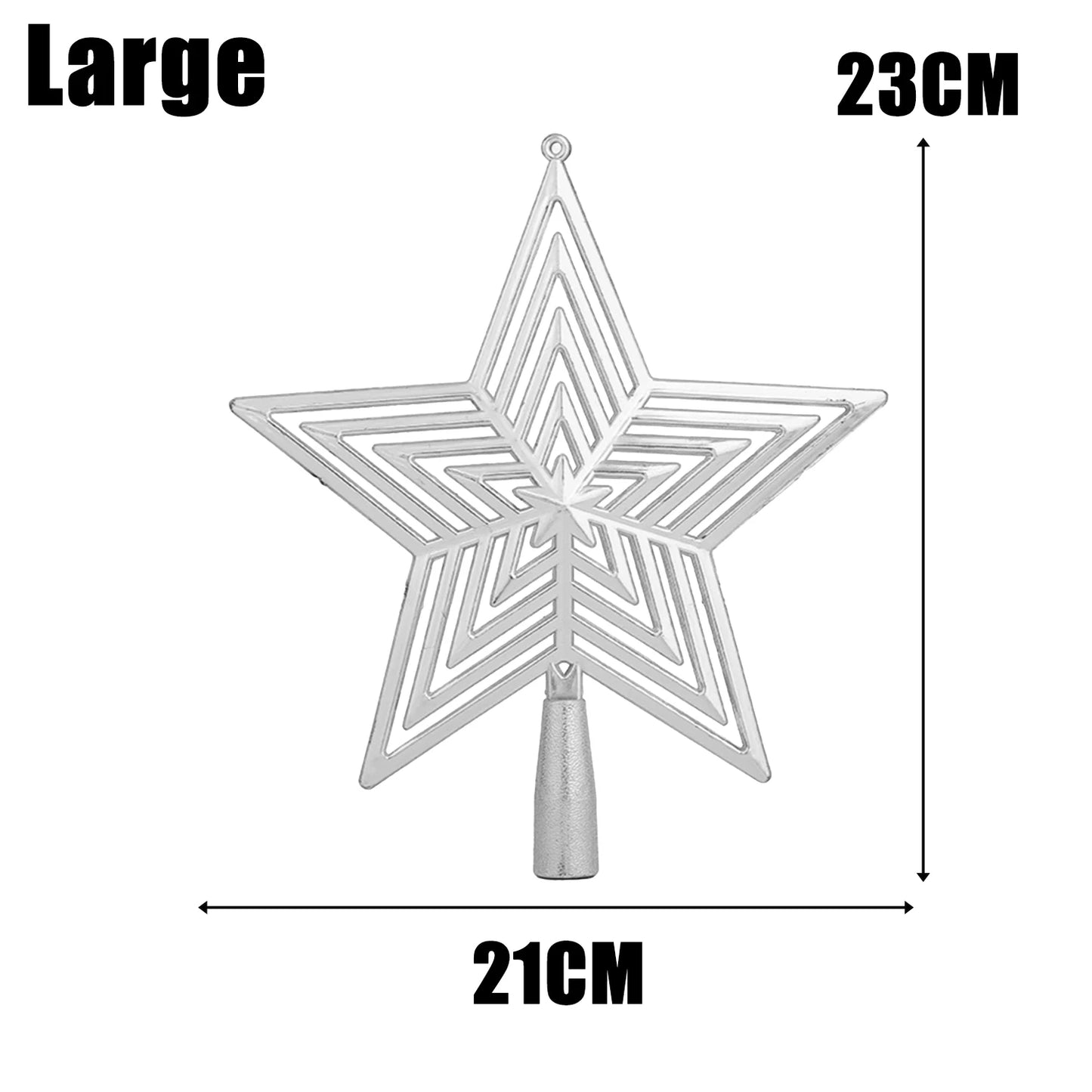 Dazzling Gold Multi-Layered Star Christmas Tree Topper - Shatterproof Holiday Ornament