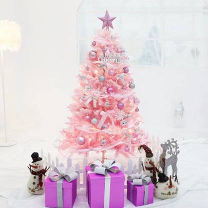 Stunning 60CM Pink Pointed Artificial Christmas Tree with Lights - Perfect Holiday Decor for Your Home!