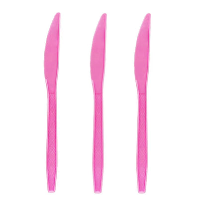 Super Girls Solid Pink Birthday Party Decorations - Disposable Tableware Set with Napkins, Cups, Plates, Tablecloth, Forks, and Straws