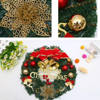 Festive Christmas Wreath for Front Door - Elegant Winter Decor with Flowers and Pine Cones for Holiday Celebrations