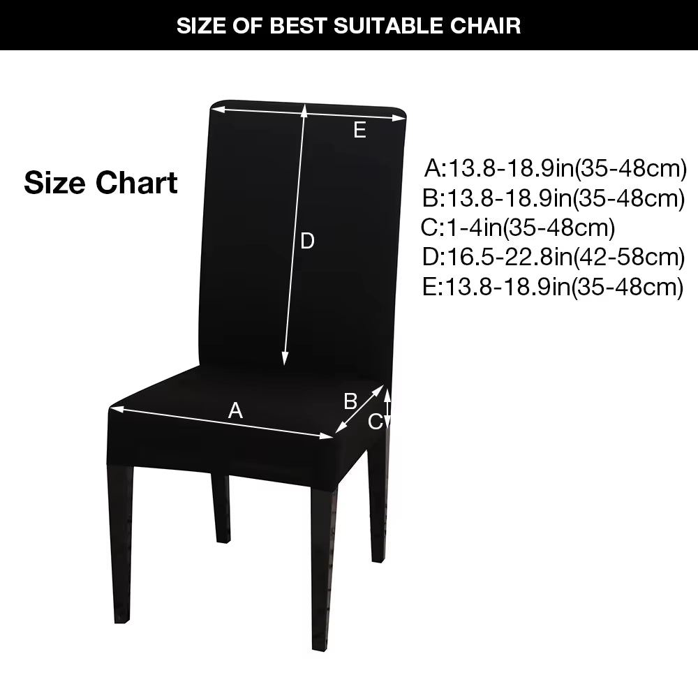 Festive Stretchable Christmas Chair Covers - Washable Elastic Seat Protectors for Dining Room & Kitchen Decor