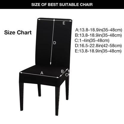 Festive Stretchable Christmas Chair Covers - Washable Elastic Seat Protectors for Dining Room & Kitchen Decor