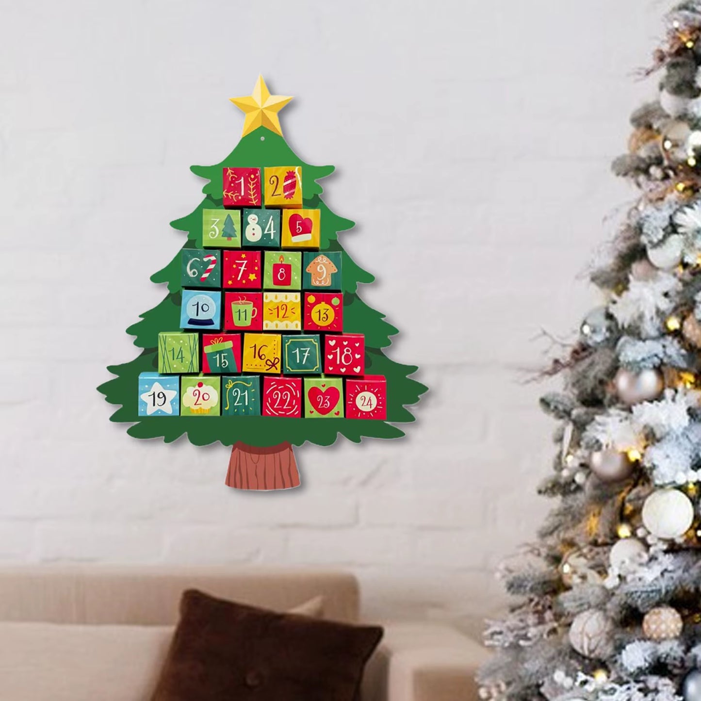DIY Christmas Tree Advent Calendar - Fill with Surprises for 24 Festive Days!