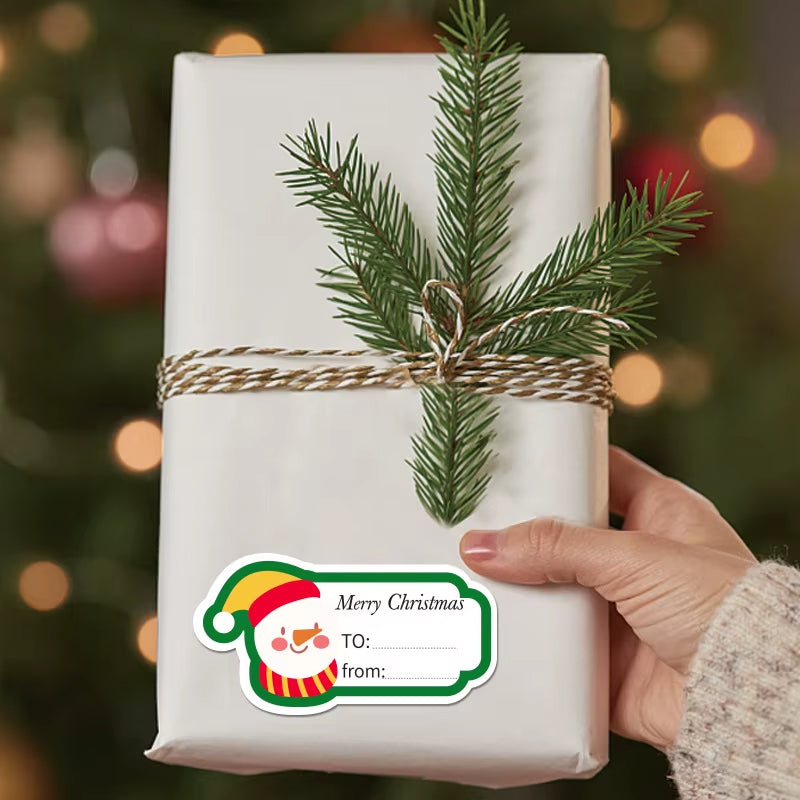 50 Pcs Christmas Gift Sealing Stickers - Cute Cartoon Holiday Thank You Labels & Decorative Decals