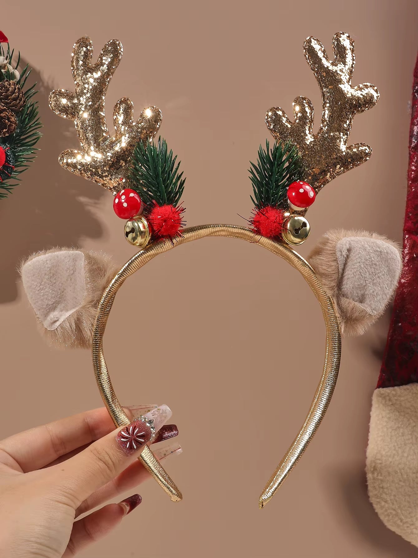 Festive 3D Christmas Headbands - Fun Holiday Hair Accessories for Kids, Women, and Men - Perfect for Parties and Photo Booths!