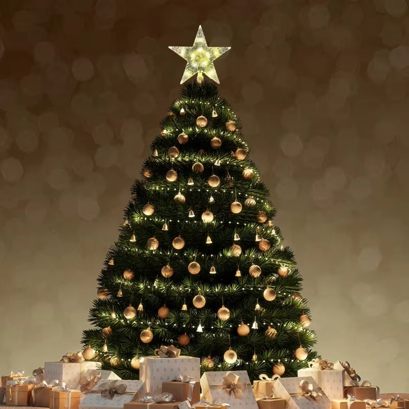 Illuminate Your Christmas: 15Cm LED Star Tree Topper for a Magical Holiday Decor