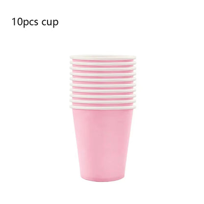 Super Girls Solid Pink Birthday Party Decorations - Disposable Tableware Set with Napkins, Cups, Plates, Tablecloth, Forks, and Straws