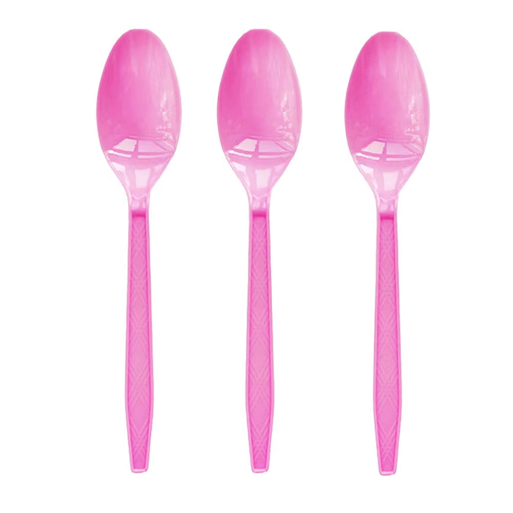 Super Girls Solid Pink Birthday Party Decorations - Disposable Tableware Set with Napkins, Cups, Plates, Tablecloth, Forks, and Straws