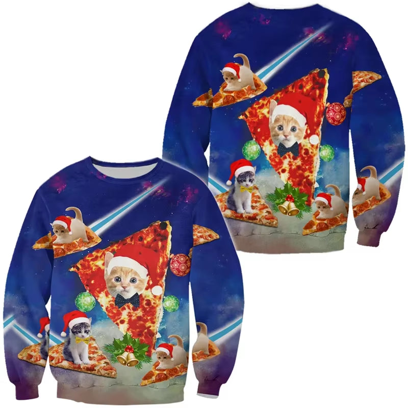 2026 3D Funny Ugly Christmas Sweaters - Festive Green Jumpers for Holiday Parties and Birthdays