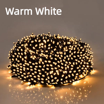 Twinkle Star LED String Lights - 100M/50M Waterproof with 8 Lighting Modes for Outdoor Garden, Lawn & Christmas Decor